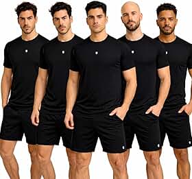 Kit 5 Camisetas Masculinas Dry Fit com Proteção Solar UV Térmica para Academia Treino Caminhada Esporte Praia