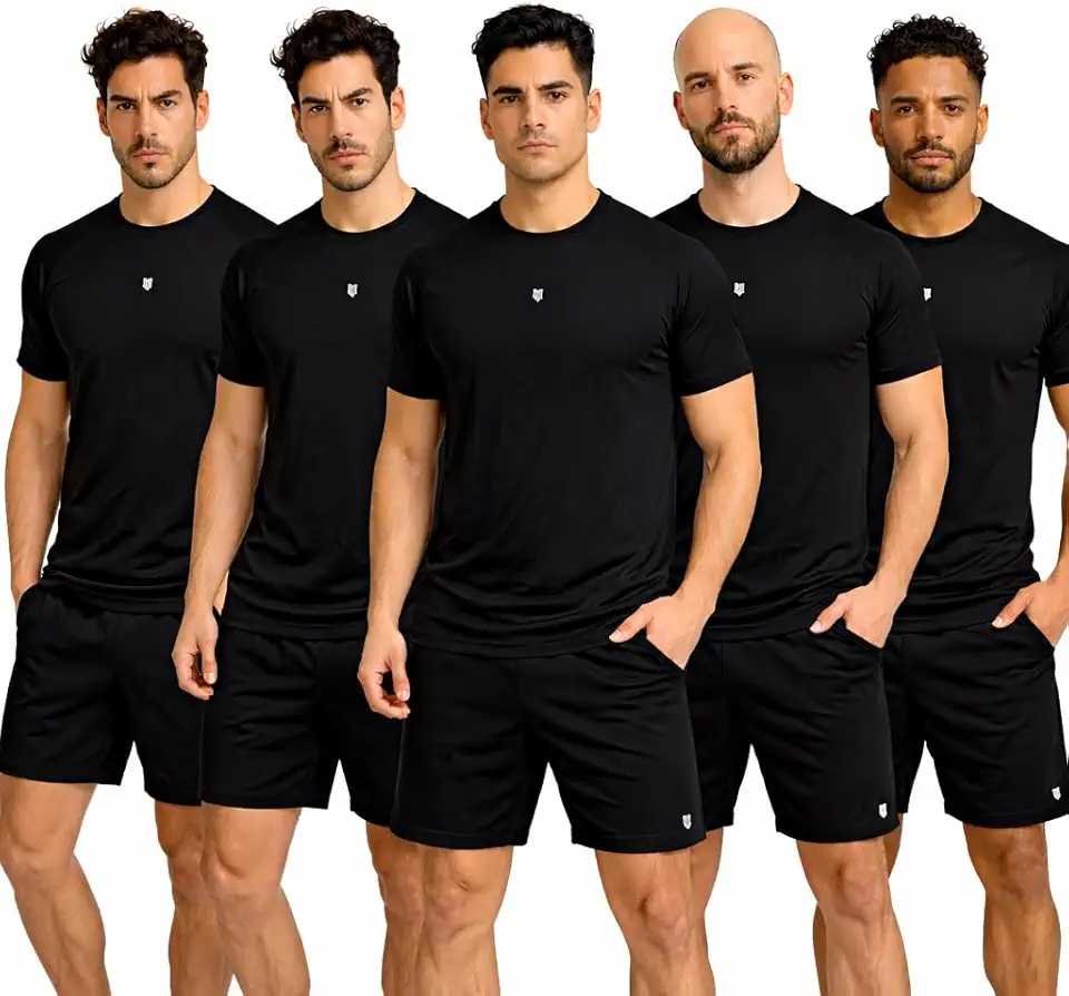 Kit 5 Camisetas Masculinas Dry Fit com Proteção Solar UV Térmica para Academia Treino Caminhada Esporte Praia