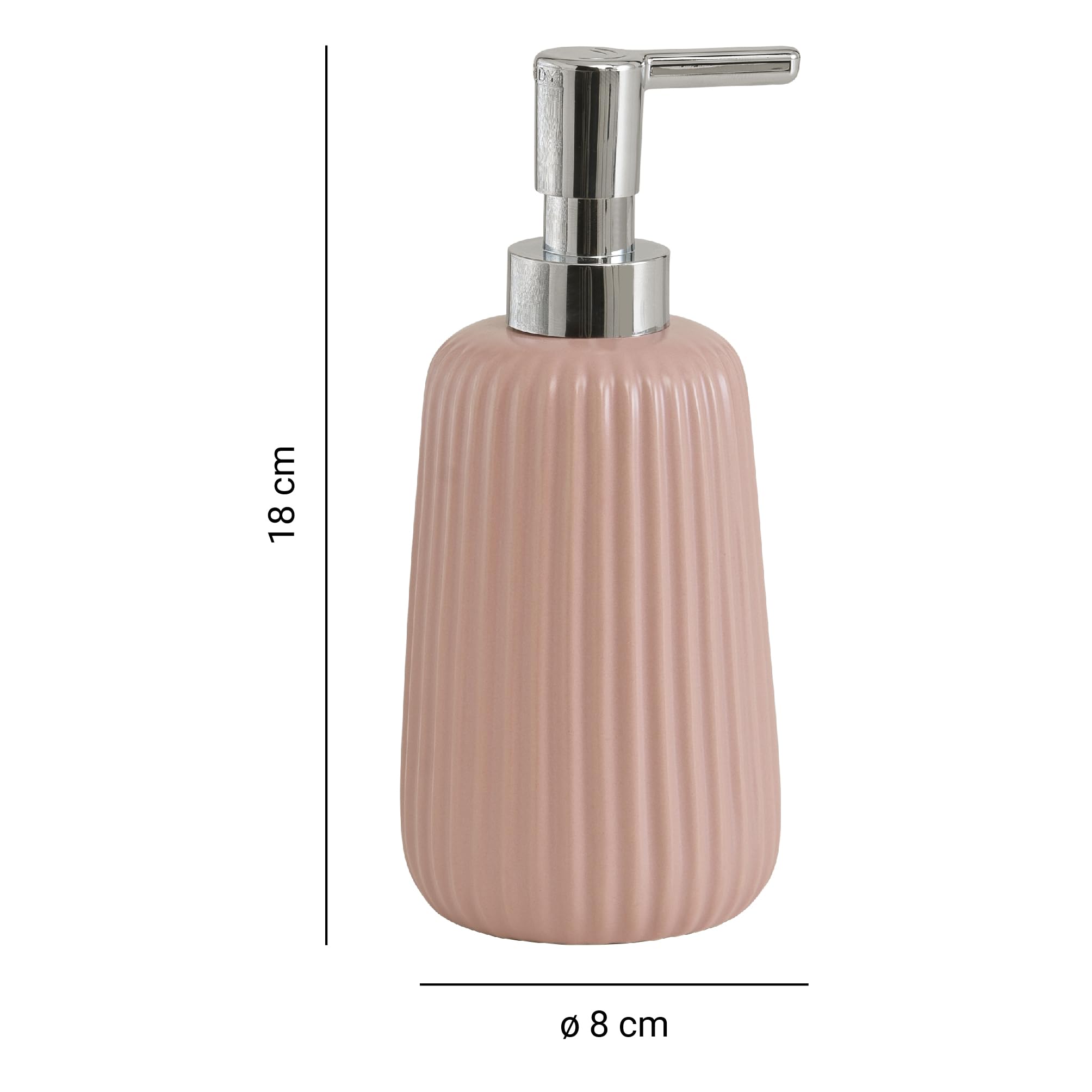 Gedy Marika Soap dispenser Pink, 8x8x18cm - Image 3