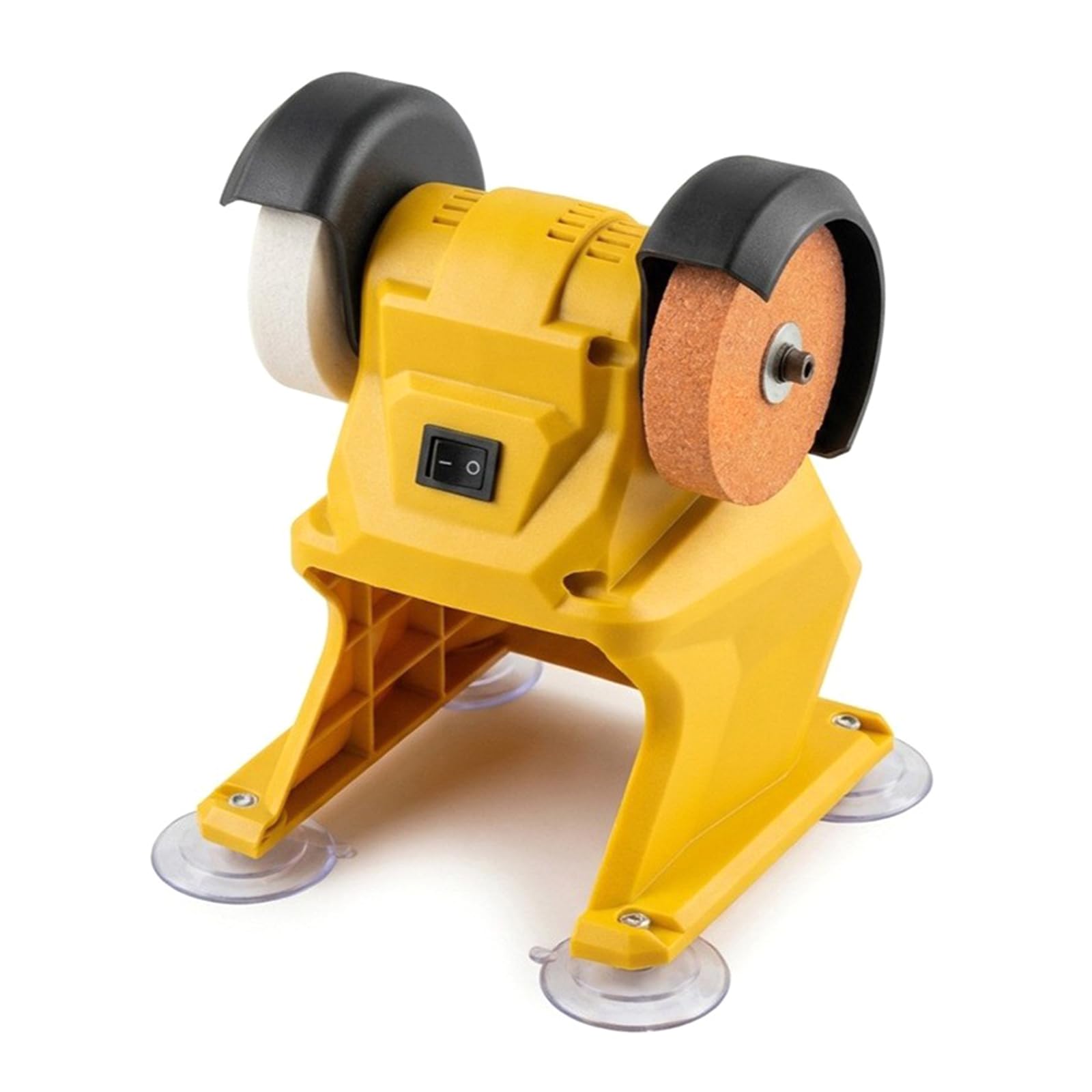 fexxkg Cordless Grinder With Double Grinding Wheels For Metal Wood Craft 21V Battery Platform Suction Base