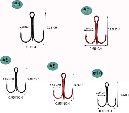 Miniatura 5 de Kit de anzuelos agudos de pesca para agua salada y agua dulce, ganchos agudos de púas de acero de alto carbono, fuertes y afilados, curvados