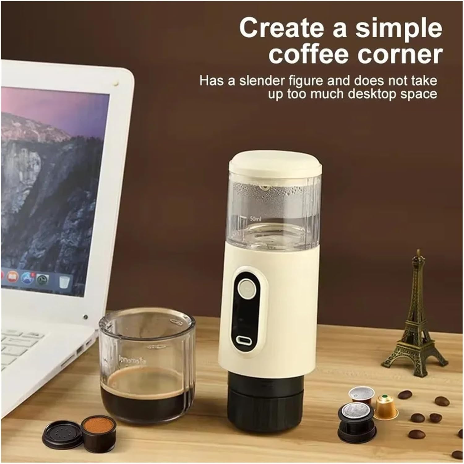 ワイヤレス小型ポータブルイタリアンコーヒーマシン電動濃縮カプセルマシン家庭用屋外急速充電