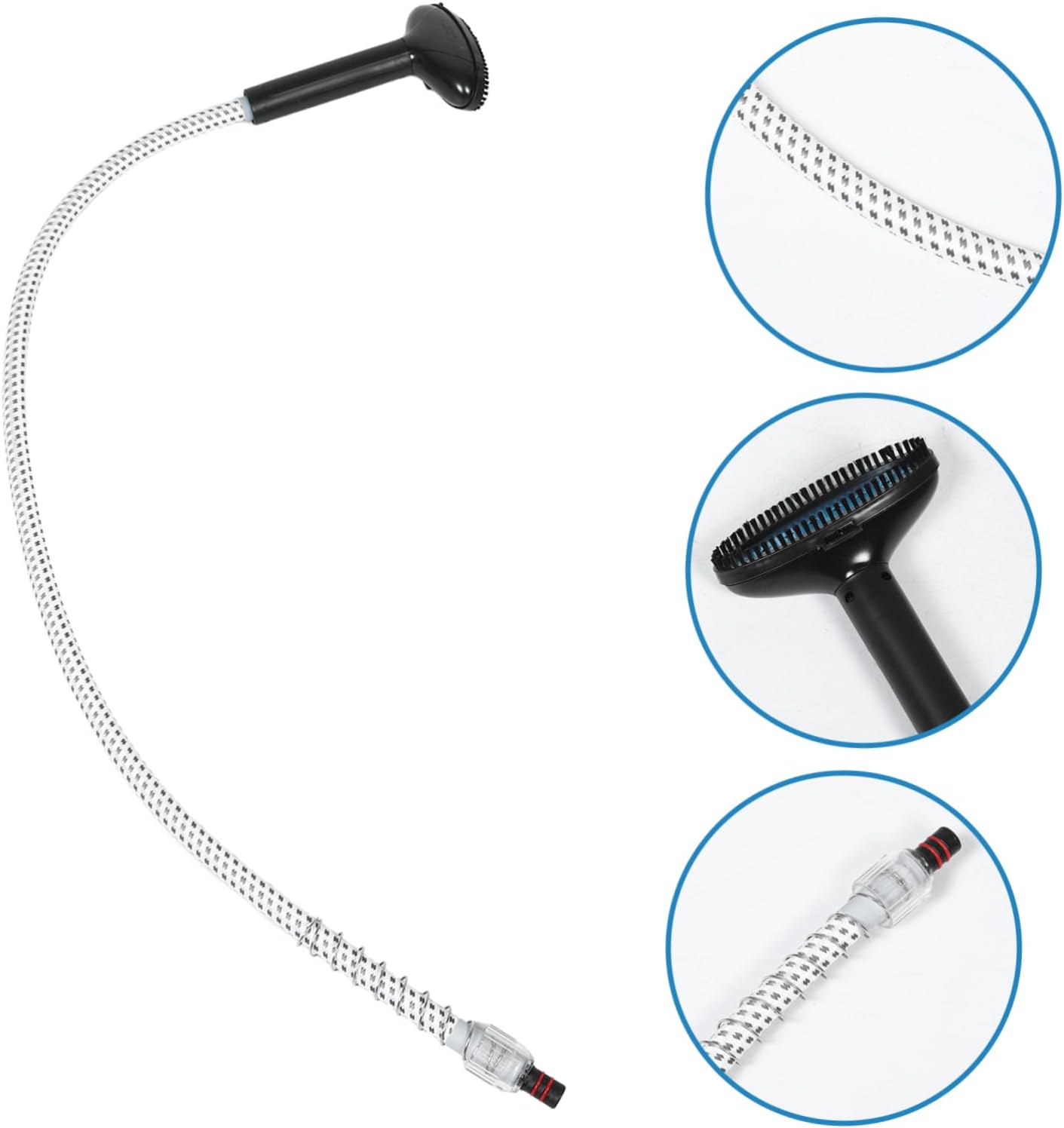 Garment Steamer Replacement Steam Tube with Nozzle Durable Steaming Hose and Brush Attachment for Wrinkle Removal and Quick Installation Compatibility for Various Models