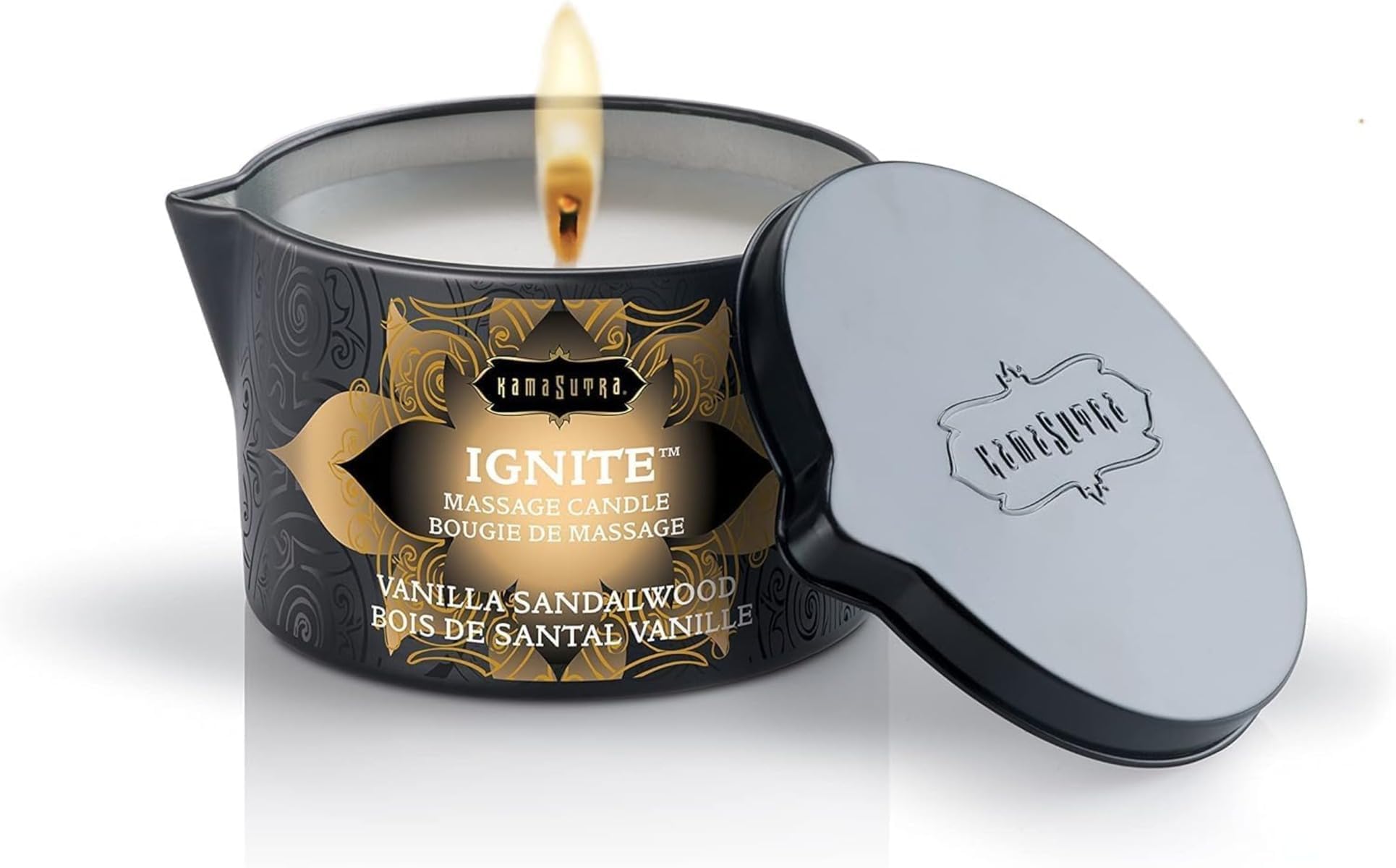 Ignite Massage Candle Vanilla Sandalwood, 6 Ounce