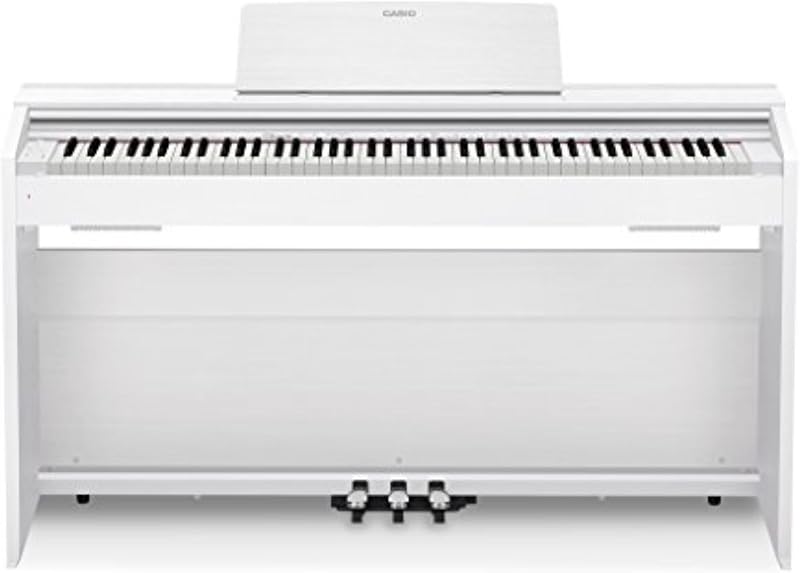 Privia PX-870 – Piano digital de consola contrapesado de 88 teclas | Teclas de acción de martillo escaladas Tri-Sensor II| Diseño elegante | Potente sonido de 4 parlantes de 40 W, reproducción de conciertos, USB-MIDI | Blanco