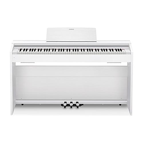 Casio Privia PX-870 – Piano digital de consola con teclas de acción de martillo escaladas de 88 teclas | Tri-Sensor II | Diseño elegante | Potente sistema de sonido de 40W y 4 altavoces, reproducción de conciertos, USB-MIDI | Blanco