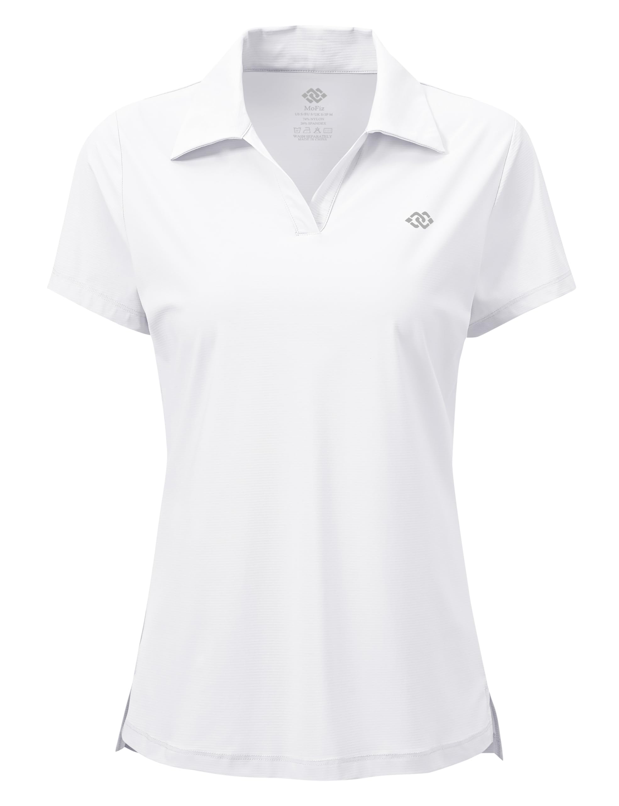 MoFiz Femme Polo Shirt de Sport à Manches Courtes UPF 50+ Polo Golf Tennis Tops