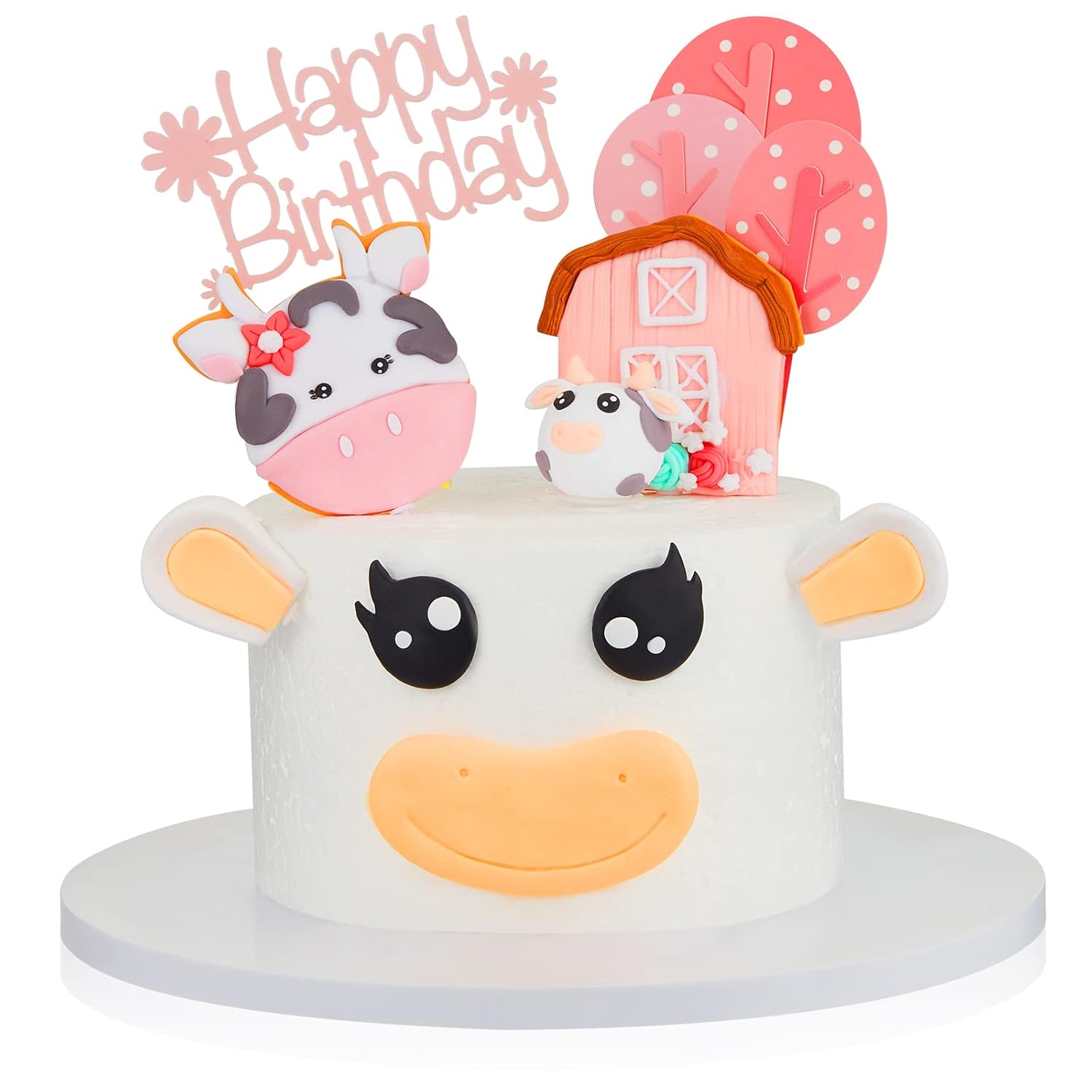 18Piece Cow Cake Topper Set Farm Cake Decorations Australia Ubuy