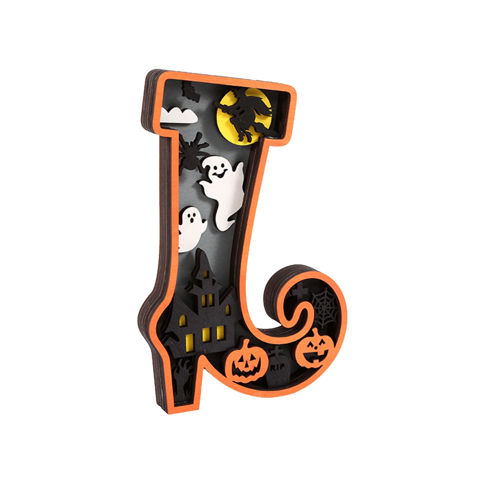 Elnwnnkc Kids ' 31 Day Halloween Advent Calendar Halloween Themed 31 Day Countdown Calendar with Decors for Party Preparation Scene