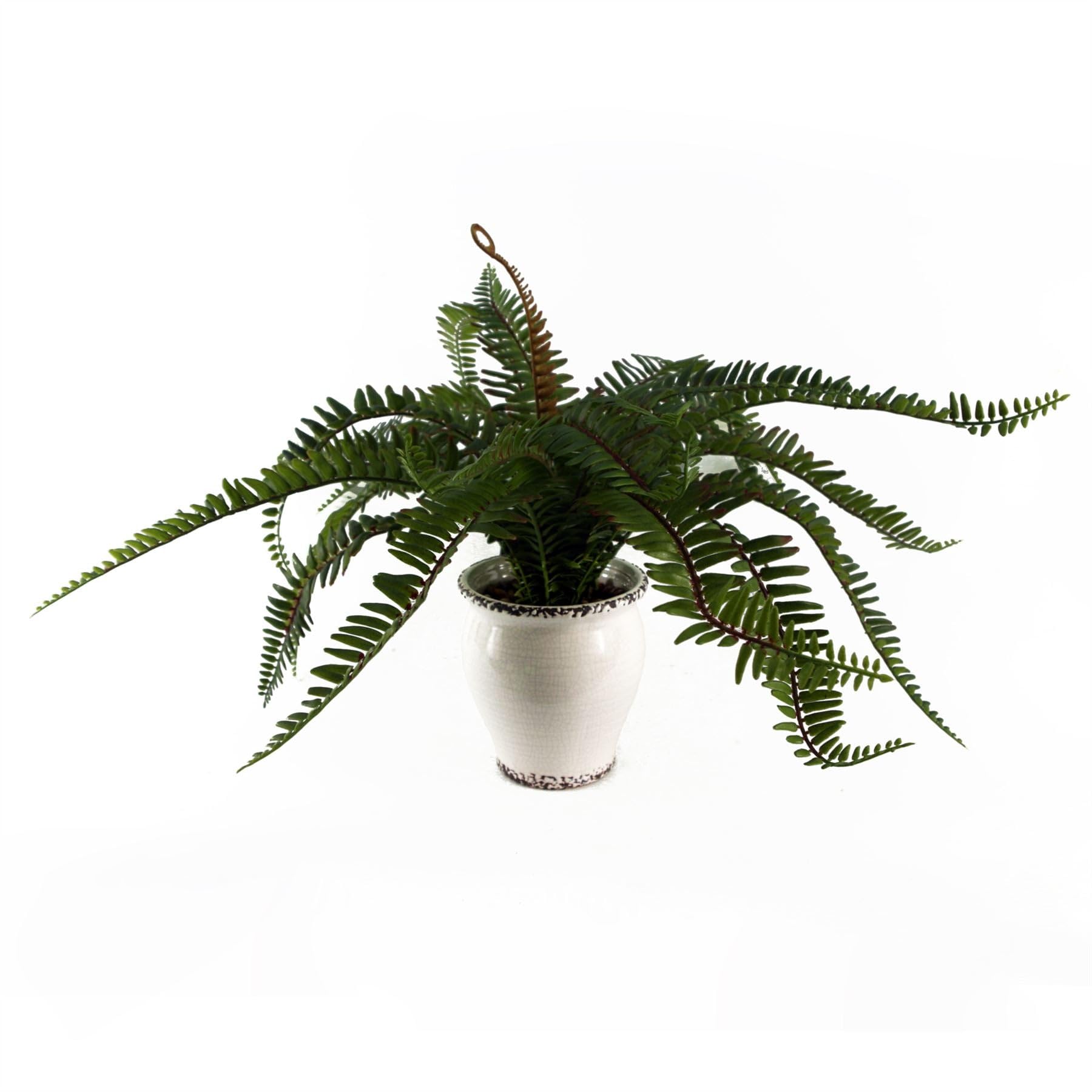 Leaf Fern Bush Decorative Planter Artificial Realistic Natural Look Moss Fern In Pot,40Cm