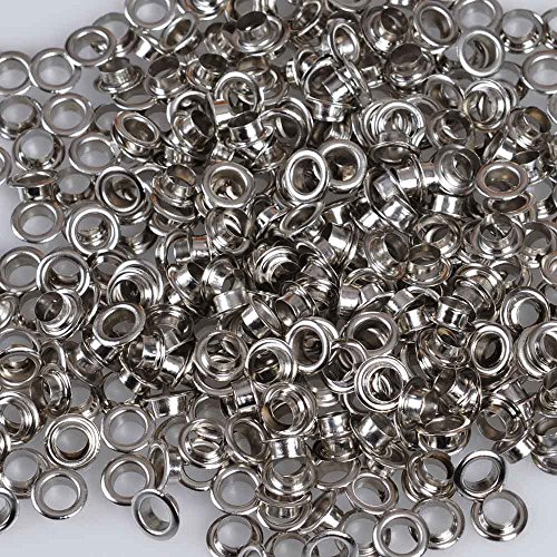 Yescom 1/4” Size 0 Grommets & Washers Kit Leather Bags Signs Poster Eyelet 2000 Pack
