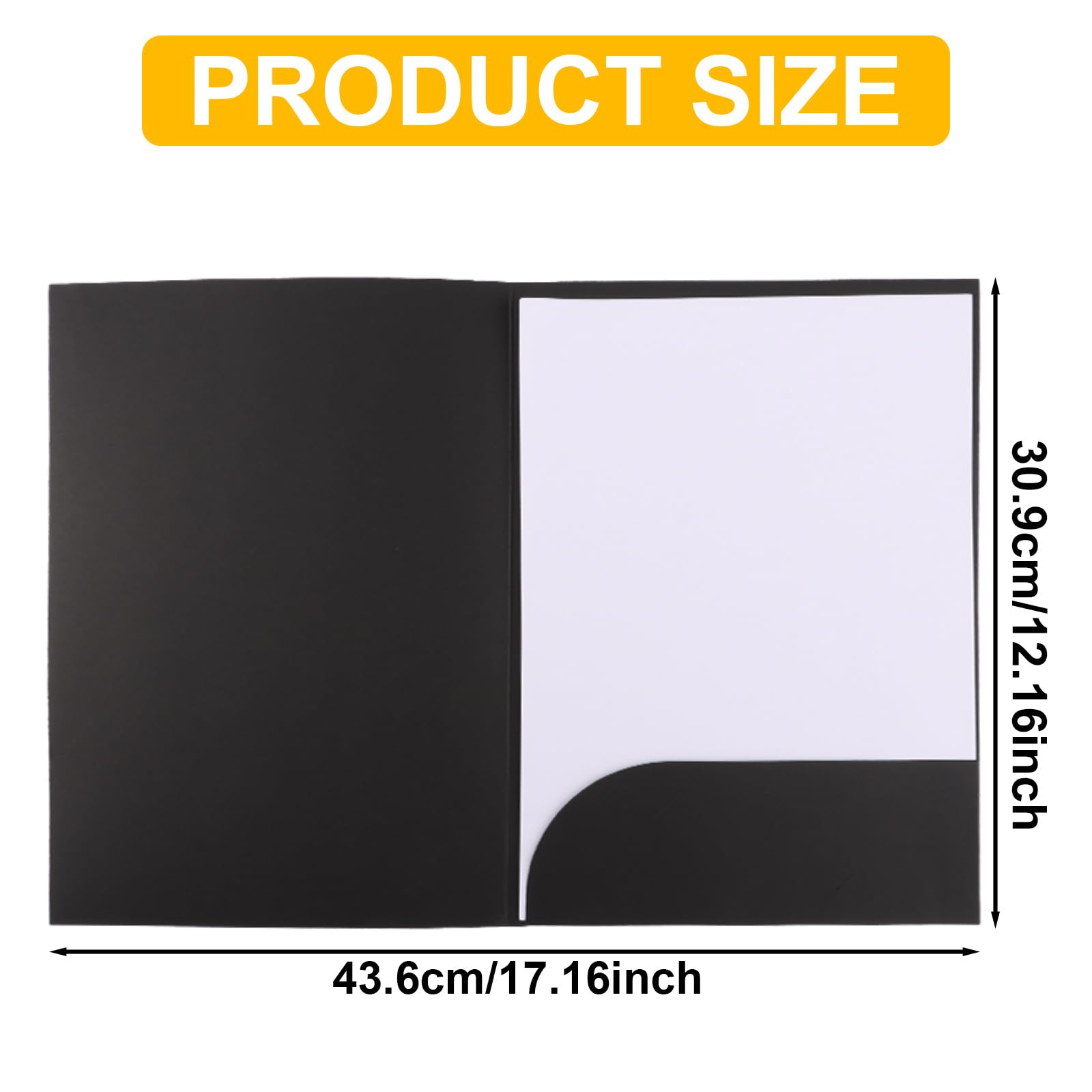 APACALI Teczka prezentacyjna A4, 20 sztuk, papier typu kraft, teczka na dokumenty A4, tektura z otworem na wizytówki, teczka kolekcjonerska, teczka do podpisów, karton na dokumenty, raporty, czarna