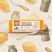 Vista 3 de Farmers Market, Gluten Free, Keto, Paleo, Low Sodium, Zero Sugar, Wisconsin Cheese, 1-Pack, Vermont Extra Sharp Cheddar