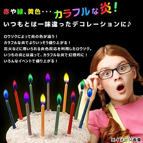 Amazon Co Jp カラフルろうそく 台座付き パステルカラー レインボーキャンドル 6本入 ミニローソク ホーム キッチン