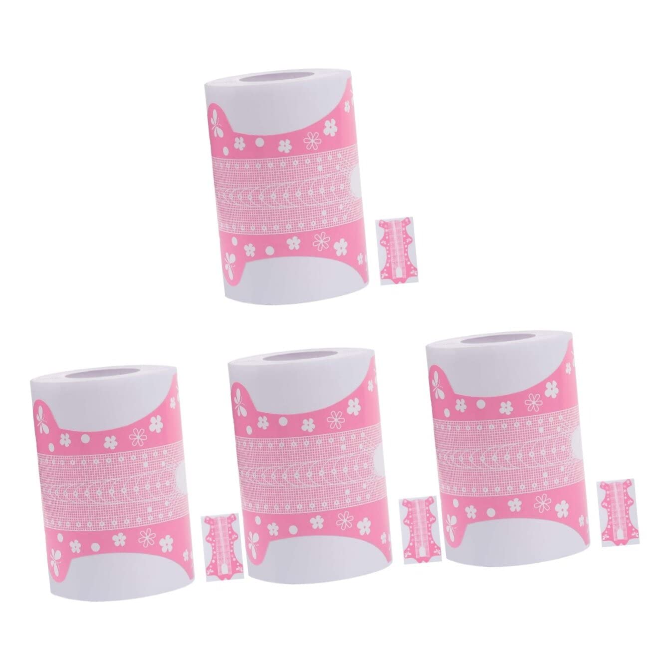 FRCOLOR 4rotoli Forme Adesive Per Estensione Unghie Guida Nail Art Per Ricostruzione Unghie Gel Strumenti Professionali Per Manicure e Design Elegante e Facile Da Usare