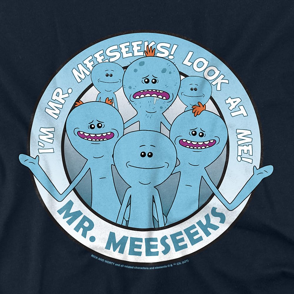 LOGOVISION Rick and Morty Mr. Meeseeks Unisex Adult T-Shirt, Mr. Meeseeks, X-Large
