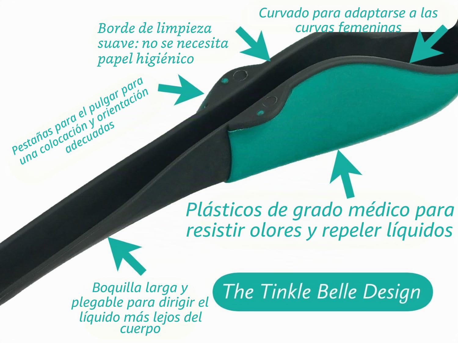Tinkle Belle Urinario Portatil Mujer, Orinal Mujer para Mujeres De Pie para Orinar, Reutilizable Urinario Femenino,Adecuado para Actividades Al Aire Libre,Camping,Viajes