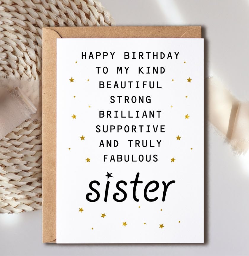 Geburtstagskarte 'Happy Birthday Little Sister' – Lustige Karte Mit Umschlag Für Schwester Von Bruder Oder Schwester