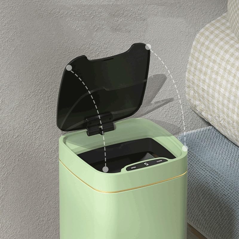 Cubo de basura inteligente con sensor de 43cm para baño estrecho azul 6