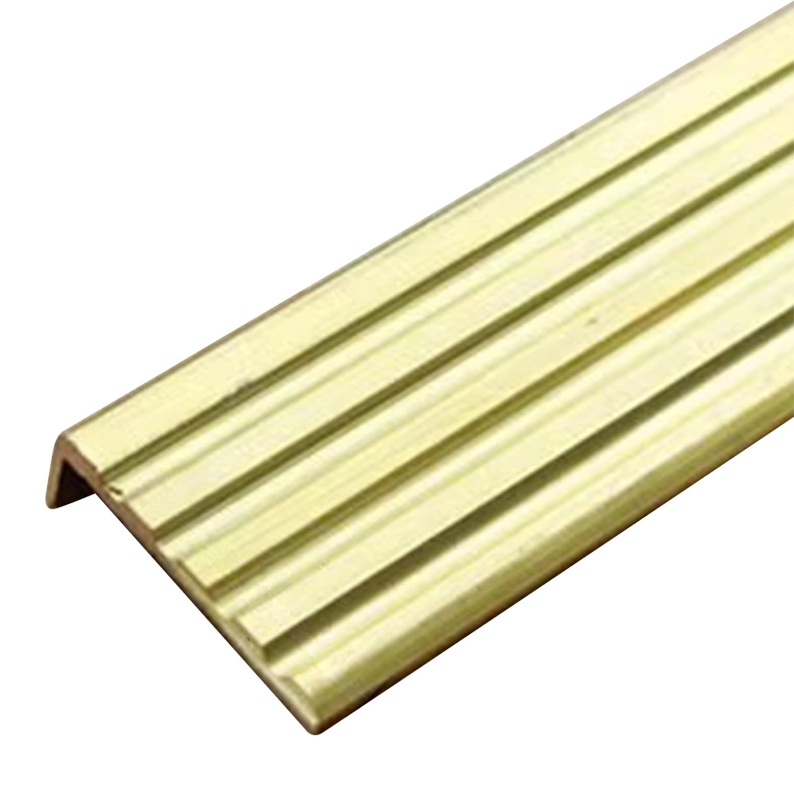 Bordo antiscivolo in ottone, 1 pezzo, protezione durevole per soglia angolare in legno e piastrelle (30 x 10 mm), maggiore sicurezza e design elegante