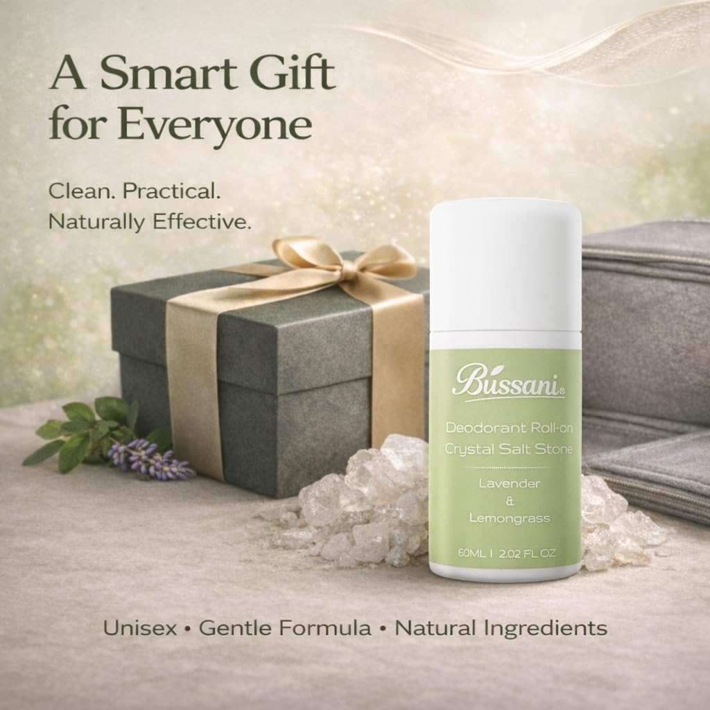 Bussani Crystal (Alum) Salt Stone Deodorant Men and Women | 2.02 Fl Oz | Aluminum Free | No Stains | Dries Quickly | Non-Irritating | Made in Israel | 3-Pack - Image 3