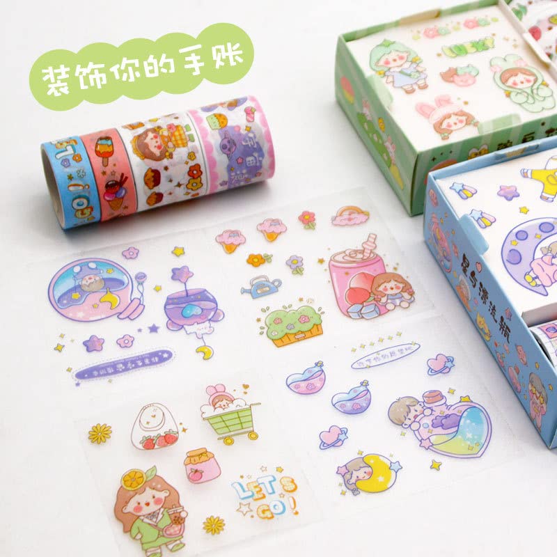 100 Rolls Kawaii Washi Tape Set - Cute Patterns For DIY Crafts, Scrapbooking & Gift Wrapping - View #9