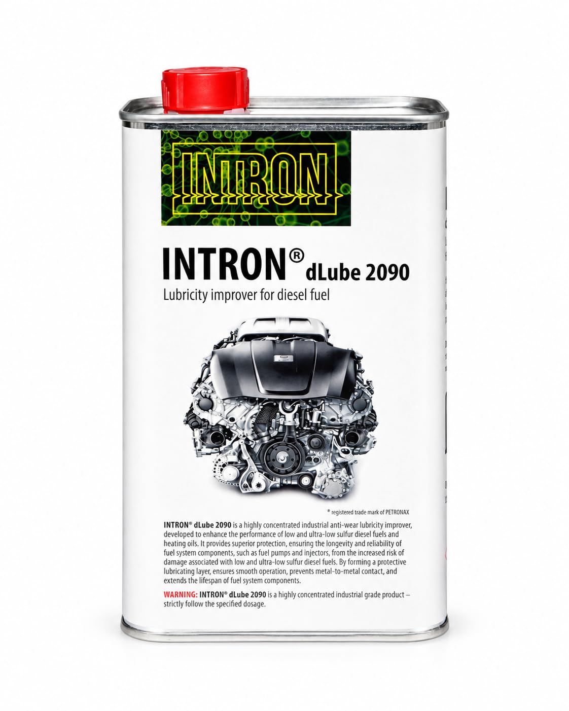 INTRON dLube 2090 Professional Diesel Additive 1000 ml | Refinery Quality | 100% Active Principle Without Solvents | Industrial Standard for Injection Pumps | HFRR Tested | Made in Europe