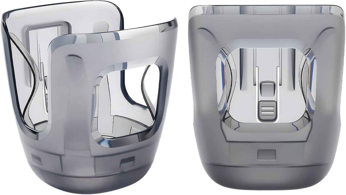 2 PCS Stroller Cup Holder Fits for UPPAbaby Vista/Vista V2/Vista V3/Cruz/Cruz V2/Cruz V3/Minu/Minu V2/Minu V3/Minu Duo, Holds Different Drink Sizes, One-Hand Quick Install/Remove, Folds with Stroller