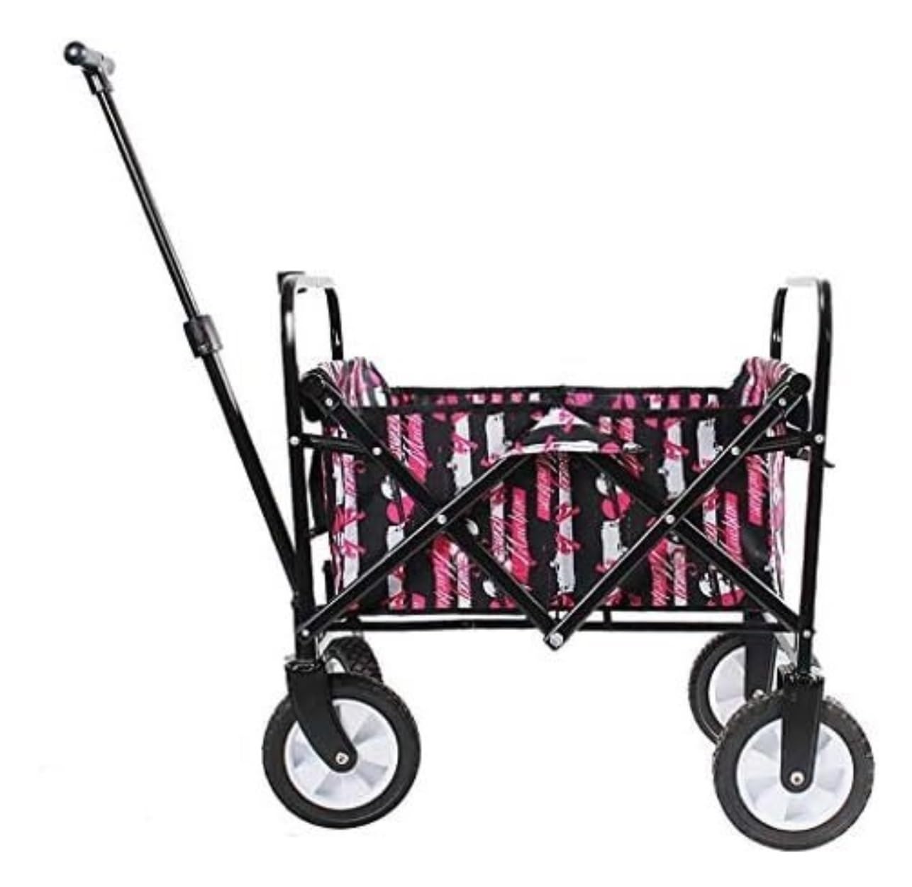 Jardin Chariot De Jardin Pliant Robuste avec 4 Roues Caddie pour Camping en Plein Air Plage Supermarché Chariot