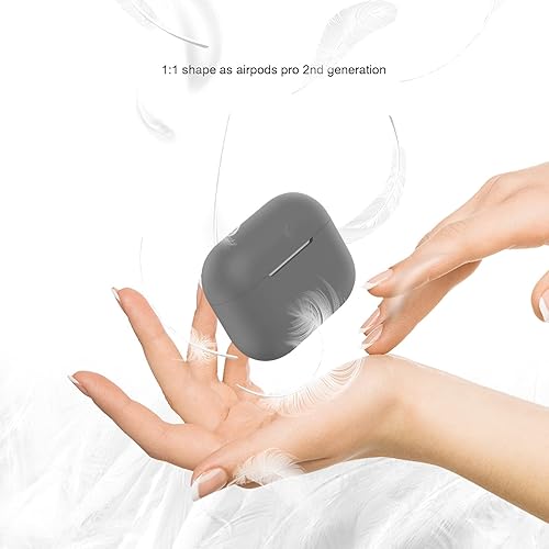 Miniatura 6 de OULUOQI Funda compatible con AirPods Pro 2 20232022, funda protectora de silicona suave que absorbe los golpes, compatible con Apple AirPods Pro de