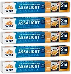 Papel Manteiga Assalight Premium 3M Wyda 5 Rolos Assa Tudo