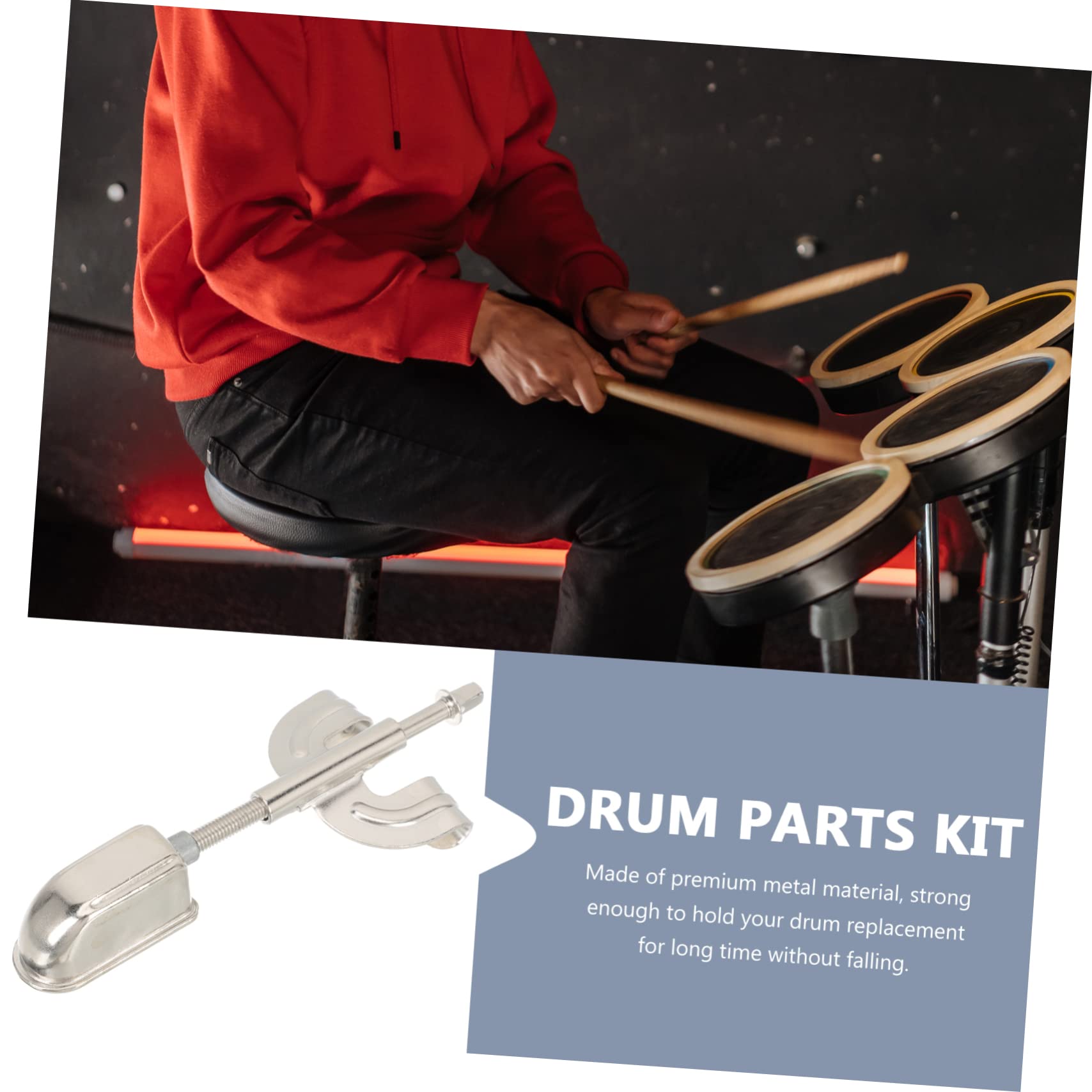 Yardwe 1 Set Drum Set Ear Bass Drum Lug for Drum Lugs Key Drum Accessories Drum Claws Drum Lug Replacement Drum Ear Drum Kit Accessories Drum Parts Bass Parts Drum Lug Screws Silver Metal