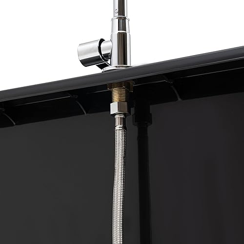 Miniatura 8 de Fregadero de lavandería de plástico independiente con tabla de lavadero, fregadero utilitario para interiores y exteriores, kit de drenaje de