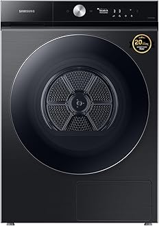 Samsung Front Load Dryer, 17KG Capacity, Bespoke Design, Black Caviar, Hybrid Heat Pump, Auto Open Door, AI Dry, DV17B9750CV/GU, 20 Year Manufacturer Warranty on Digital Inverter Motor (UAE version)