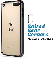 Vista 5 de ULAK Funda transparente compatible con iPod Touch 7/6/5 con 2 protectores de pantalla, [antiamarilleo] Funda protectora delgada y suave de TPU