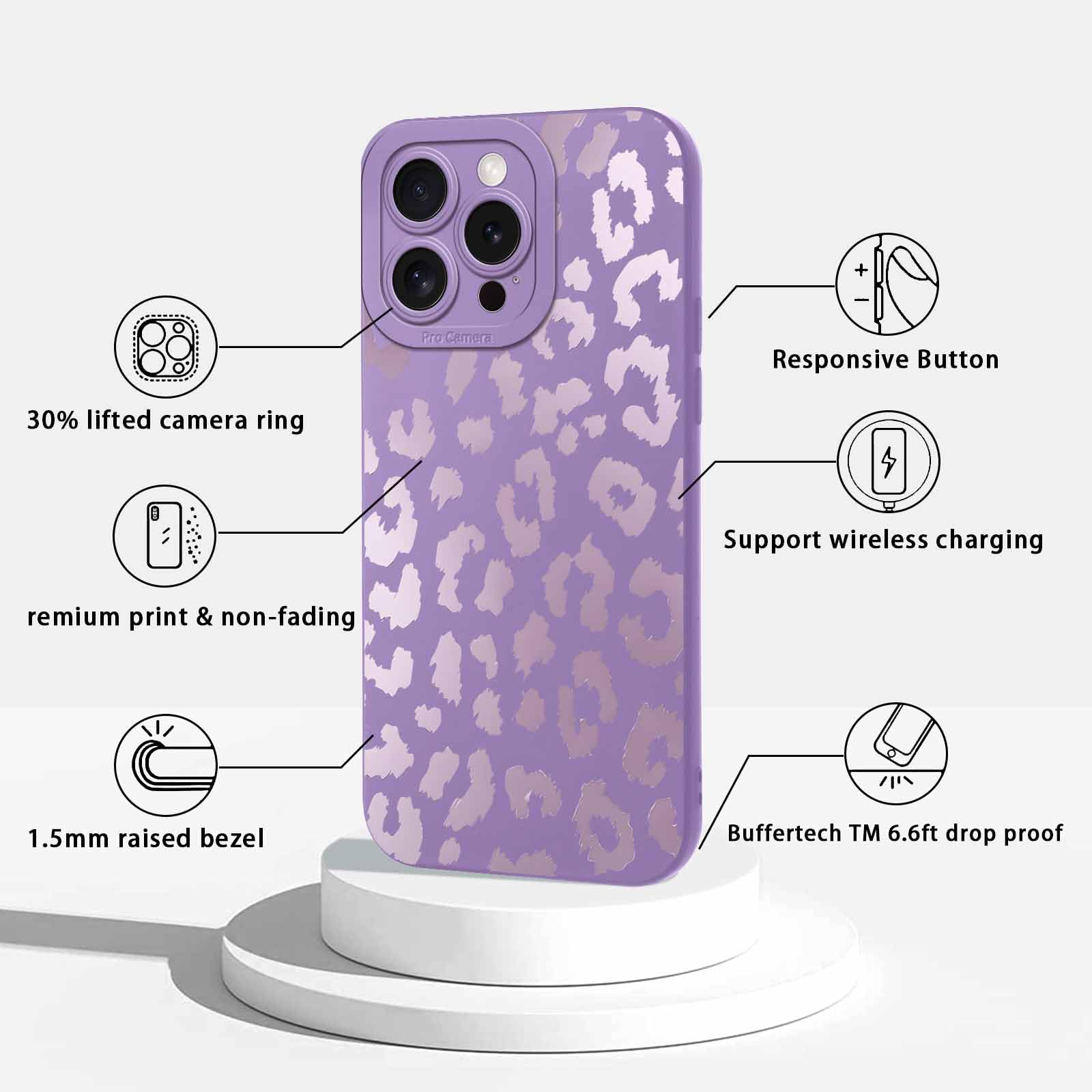 IPhone 16 Pro Max Hülle Mit Leopardenmuster – Weiches Silikon, Stoßfest, Rutschfest & Mit Kameraschutz