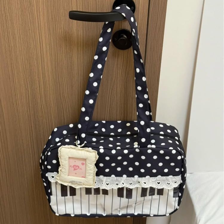 Piano Shoulder Bag Whimsy Tote Vintage Y2k miniatura 4