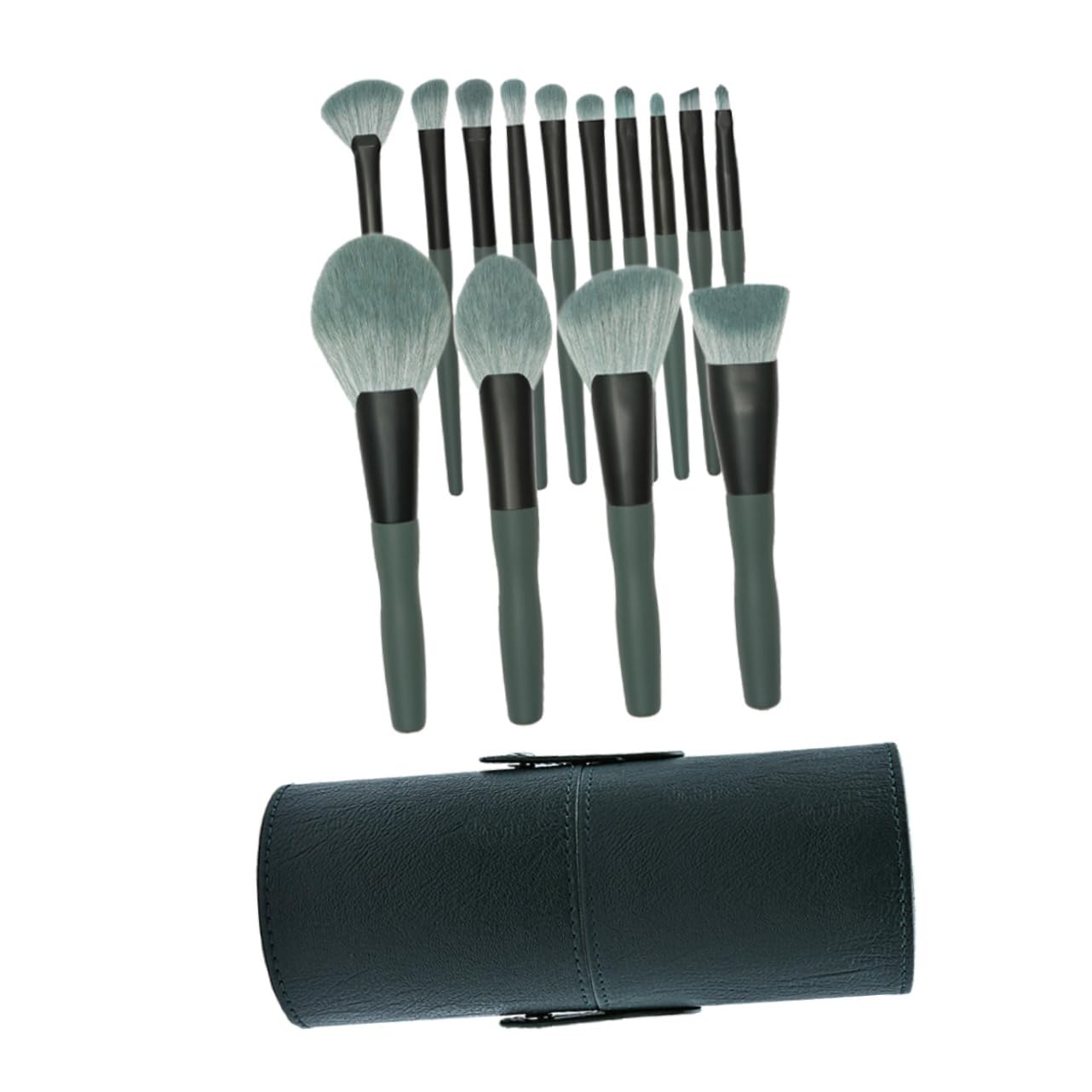 NIYANGLE 14pcs Makeup Brush with Storage Container Comfortable Fibers for Blending Contouring and Highlighting Cosmetics Accessory for Application