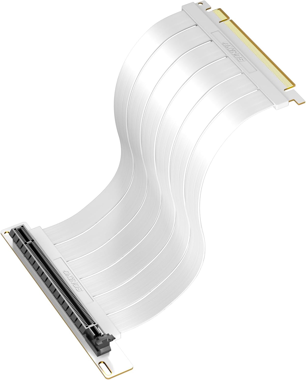 PCI-E 4.0 Riser Cable, Compatible with RTX4090, RTX4080, RX7900XTX, PCIe 4.0 x16 High Speed Flexible Extender Card Extension Port 90 Degree Adapter, 250mm White