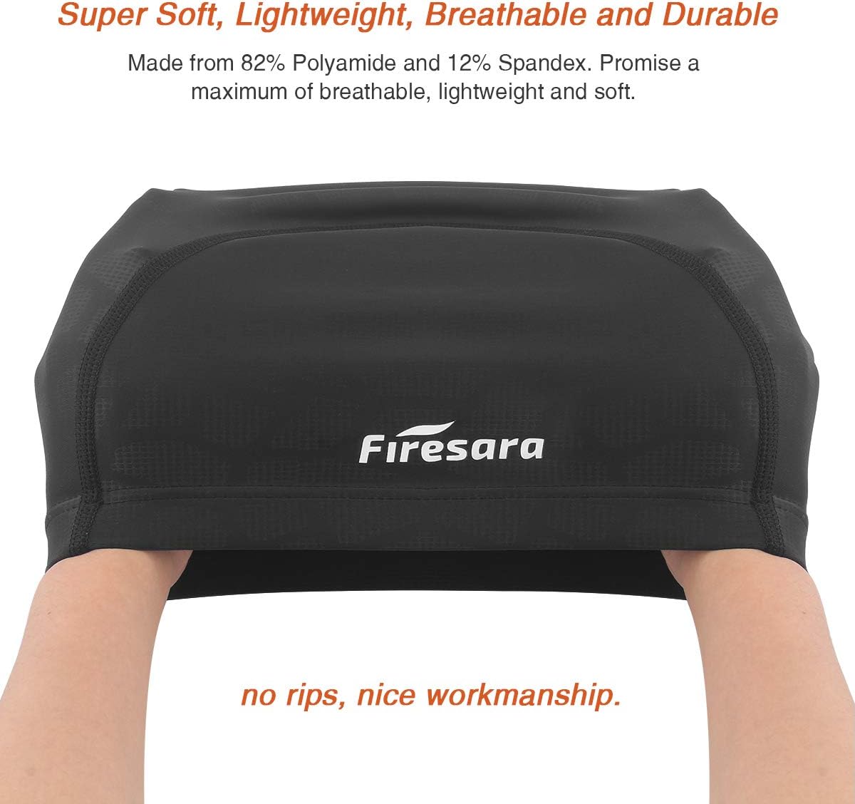 Firesara Fabric Swim Cap, High Elasticity Swimming Cap Keeps Hair Clean Breathable Fit Both Long Hair Short Hair, Swim Caps Woman Girls Men Kids One Size Hat : Sports & Outdoors