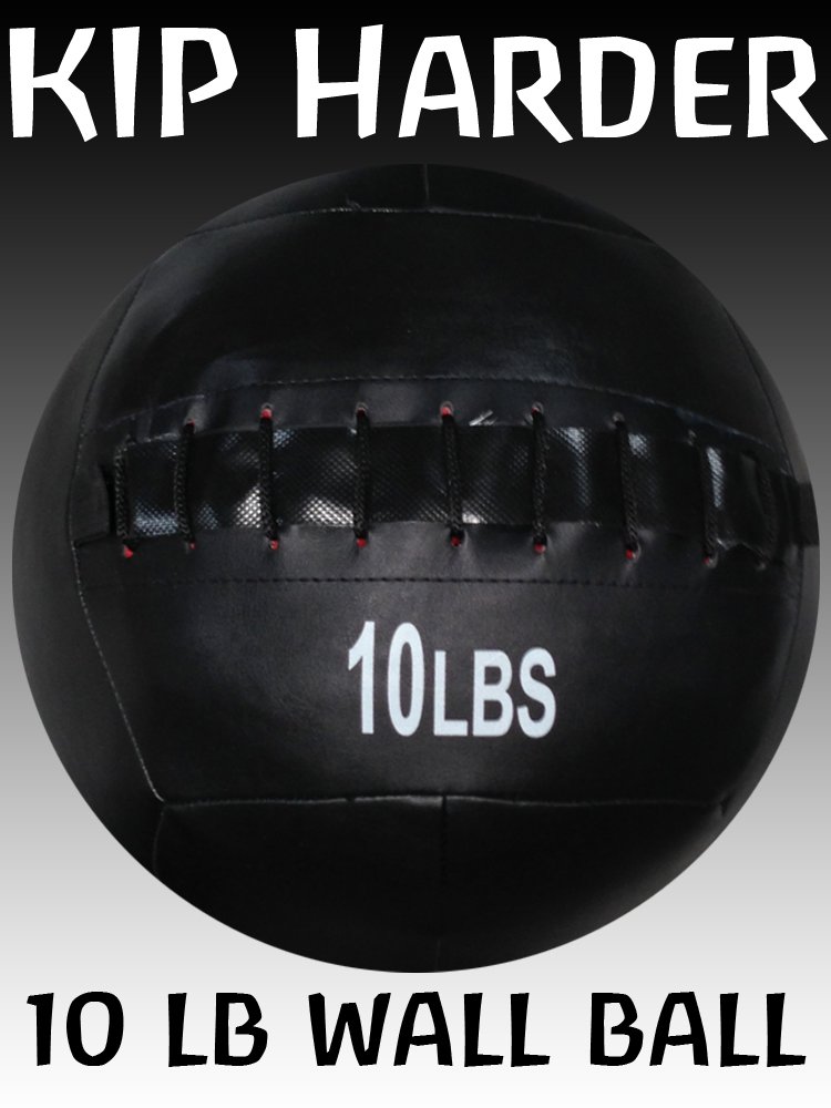Wall Ball (Medicine Ball) for Crossfit (10#, 14#, 20#, 25#, 30# Sizes - Black or Grey)