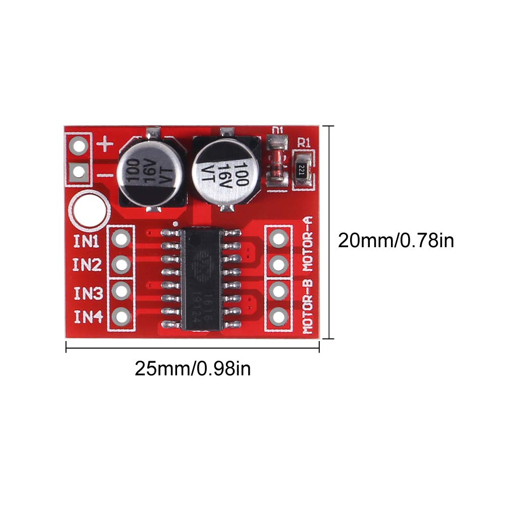 Produktbild von Hilitand 3er-Pack Dual-H-Brücke Motor-Treibermodul 1,5 A – PWM Drehzahlregelung 2–10 V, Ersatz Für L298N