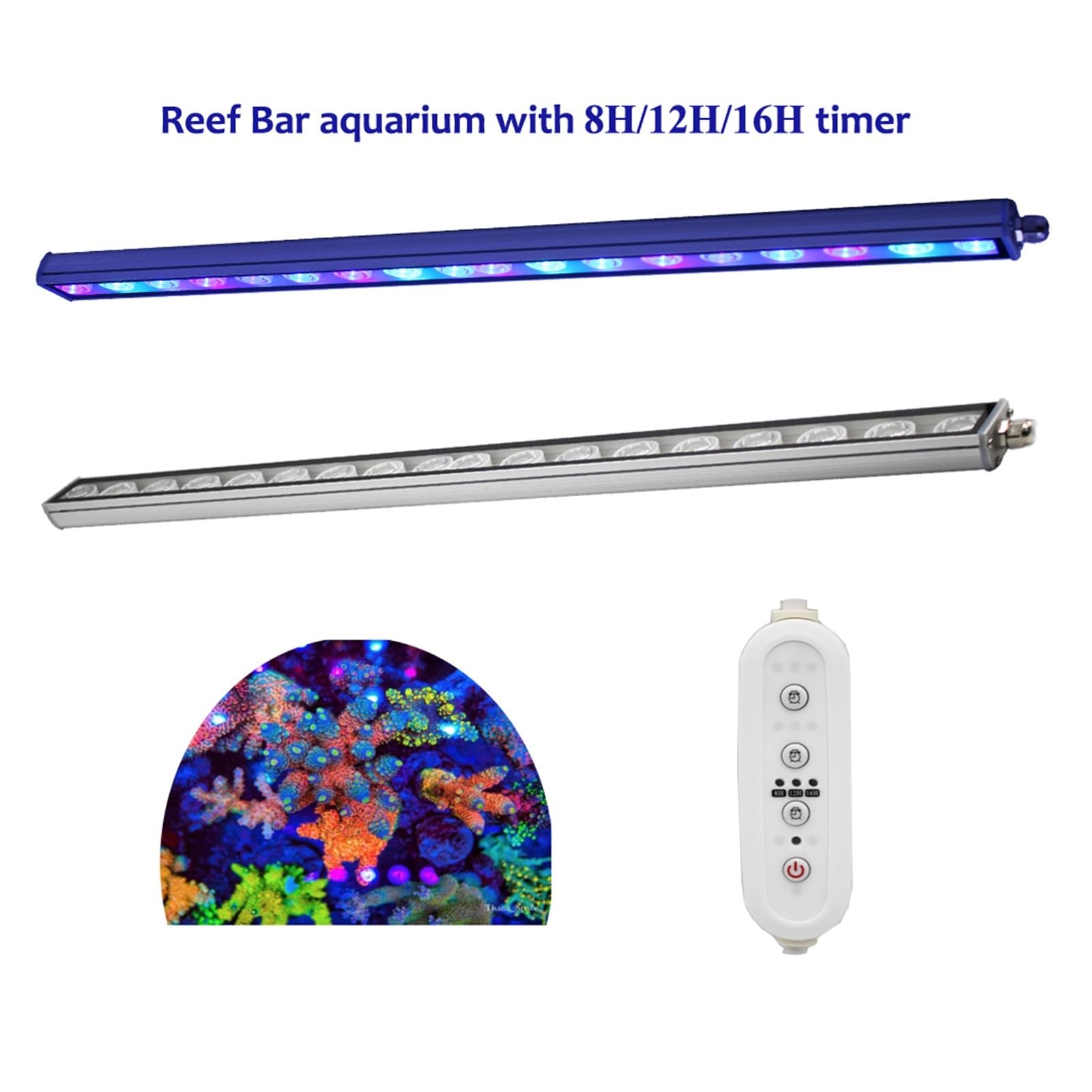 oświetlenie akwarium Oświetlenie LED do akwarium Fish Tank Light 81W Niebieski 470nm Lampa podwodna Oświetlenie akwariów Wodoodporne LED Akwarium Bar Lampy do akwarium roślinnego(85cm Blue UV)