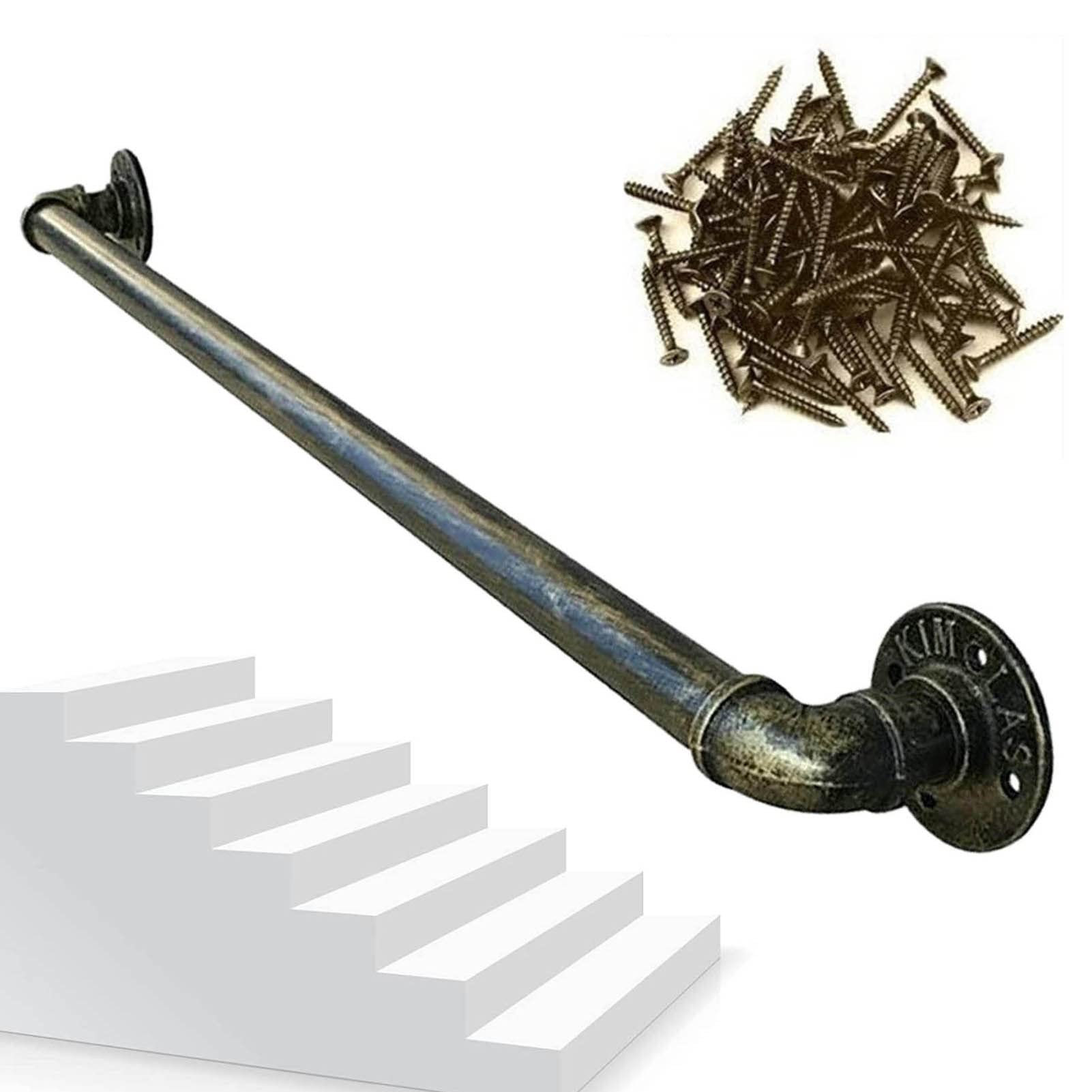 Barra de agarre de bronce para exteriores con pasamanos antideslizante para escaleras, lofts, barra de apoyo para el hogar, 200 cm