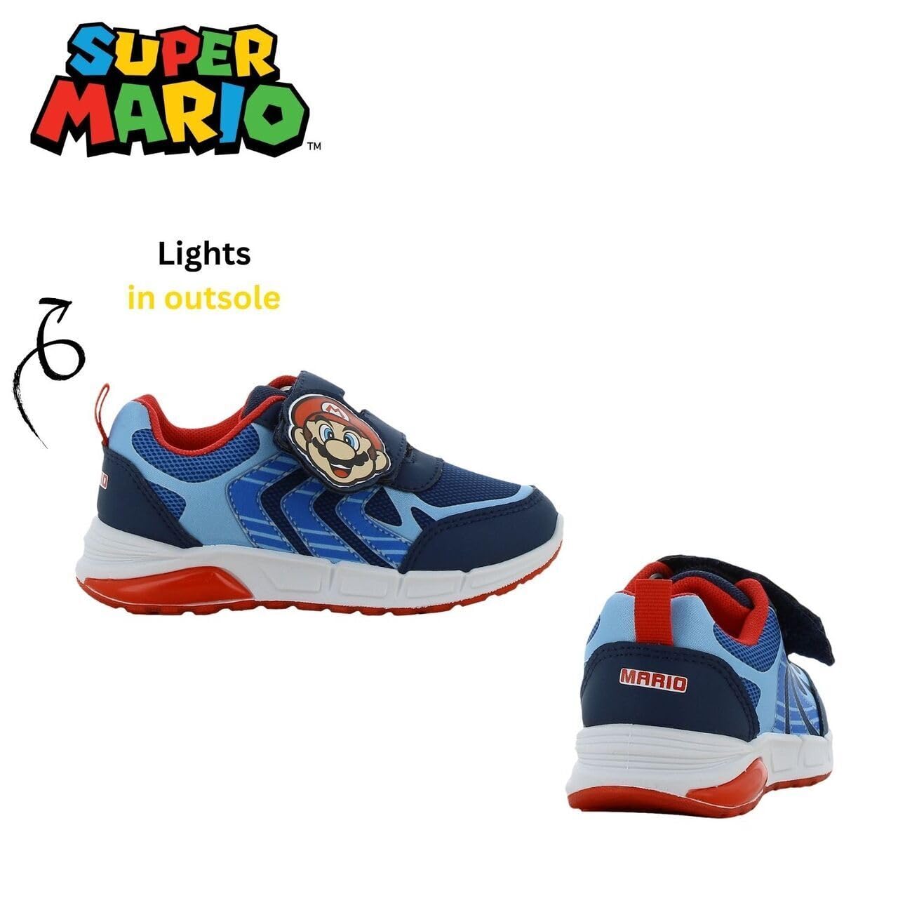 Leomil Super Mario Zapatillas Niño con Luces Deportivas