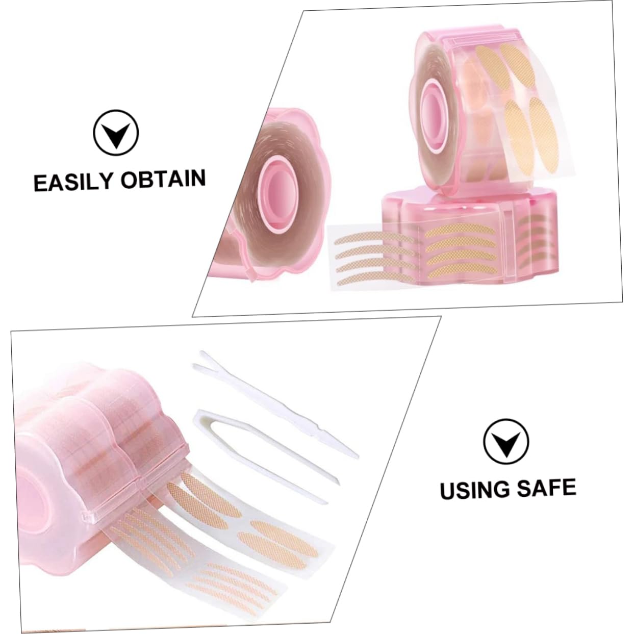 1set Double Tape with Lace Pattern Invisible Female Stickers for and Bigger Eyes for Daily Use and Special Occasions