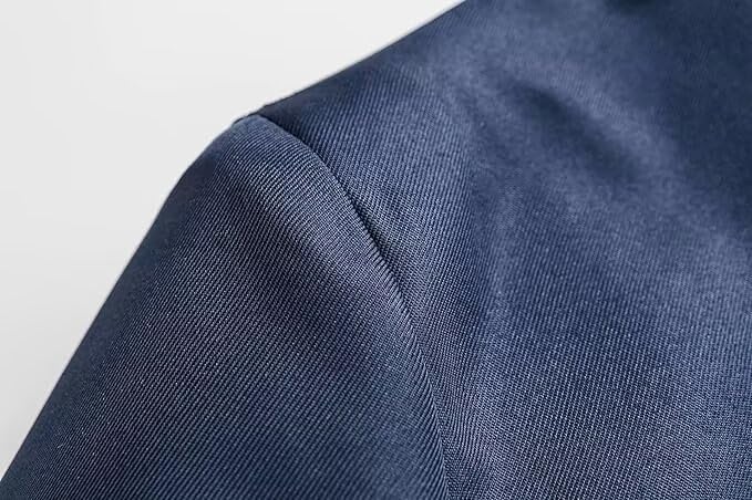 Men's Stand Collar Chinese Tunic Blazer Casual Slim Fit Blazer Front Button Jacket4