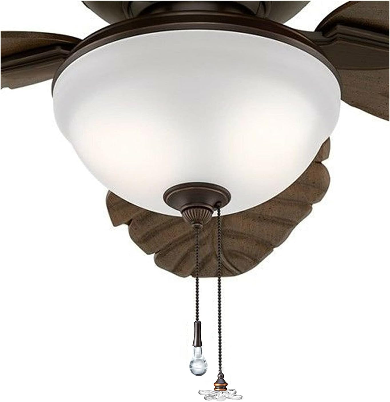 Ceiling Fan Pull Chain, Pack of 2 Ceiling Fan Cords with 6 Inches Fan Pulls Set with Connector (ORB, Light Bulb and Fan)
