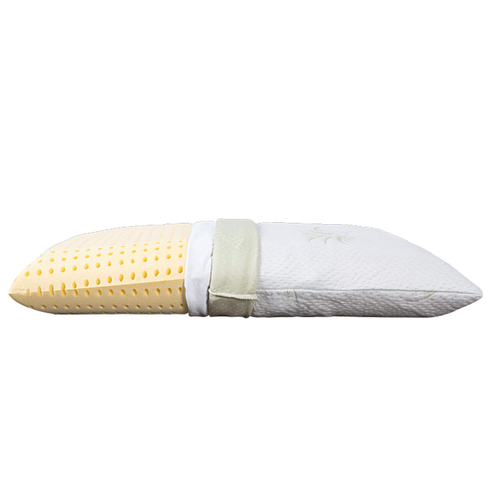 EVERGREENWEB Cuscino Cervicale 40x70 Alto 9 cm, Modello Saponetta 100% Memory Foam, Doppia Fodera Aloe Vera e Cotone Sfoderabile, Guanciale Letto per Dolori al Collo con Dispositivo Medico, Offerta