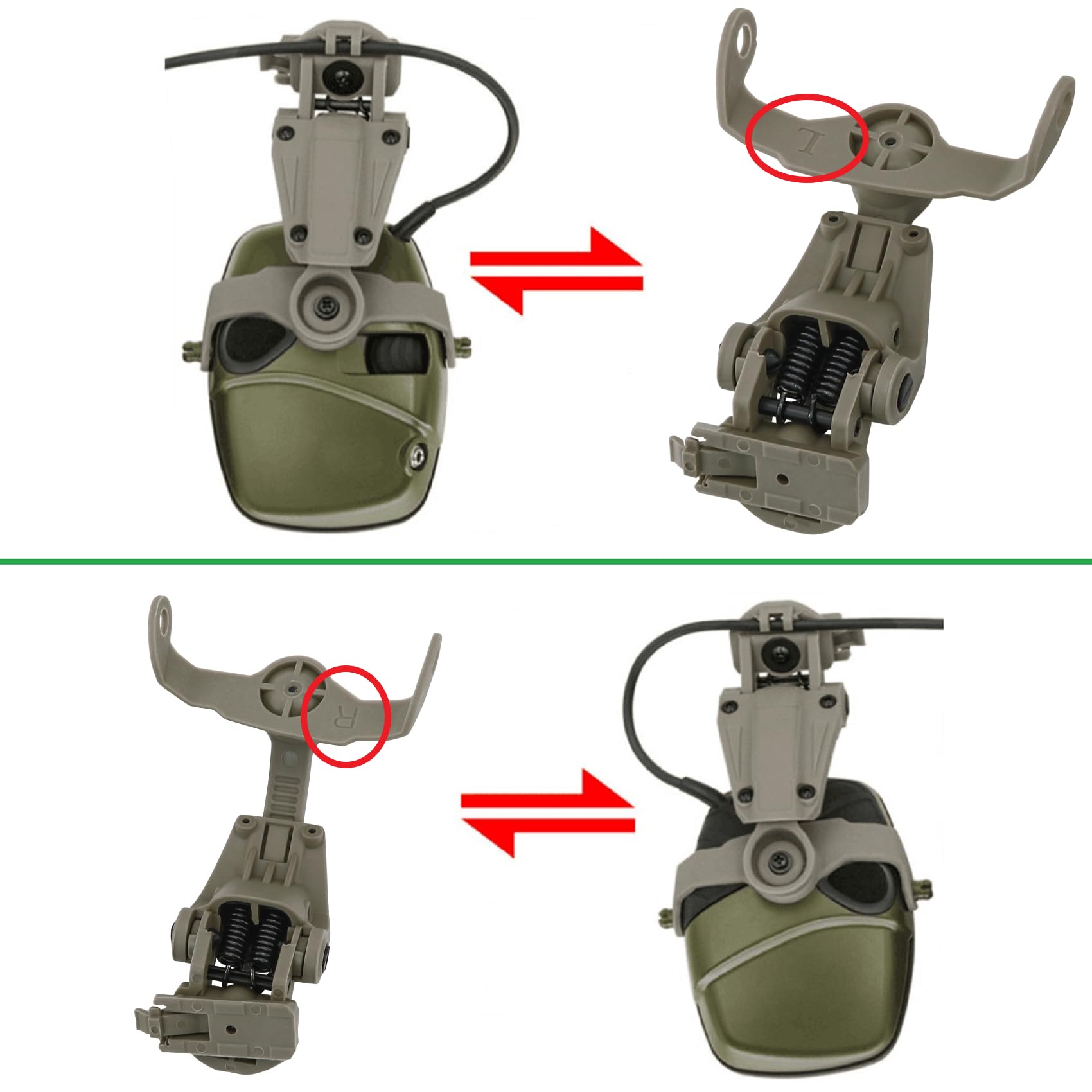 impact sport+AMP armセット COM-RAC AMP Arm Adapters for Howard Leight – Bifrost Gear